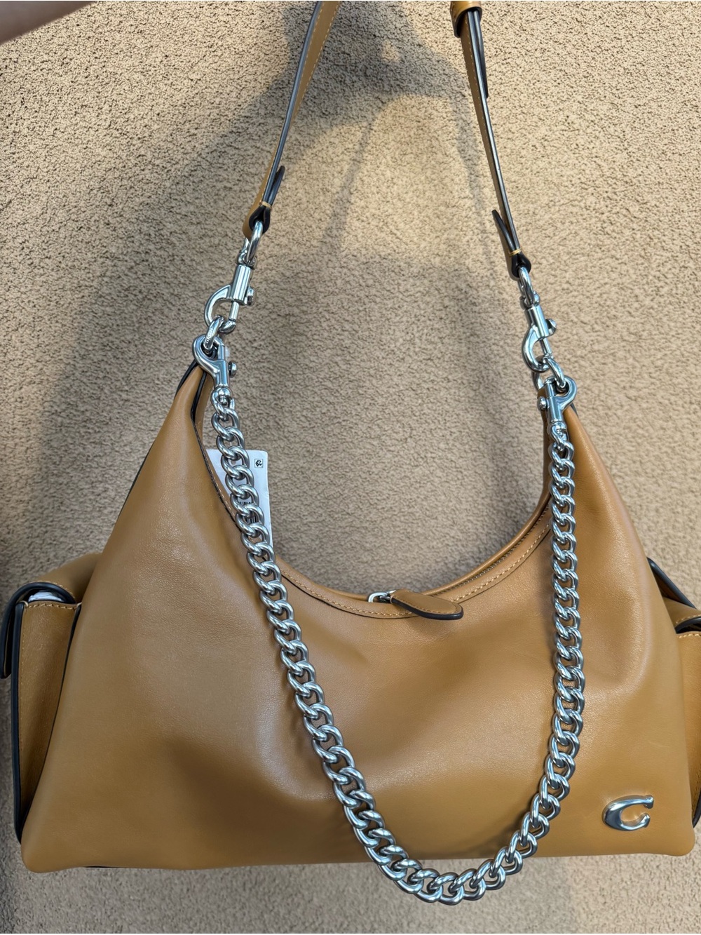 Coach RARE Honey color Pocket Juliet 30 nwt with silver hardware - Picture 2 of 10